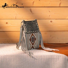 Montana West Tooled Collection Phone Crossbody Bag