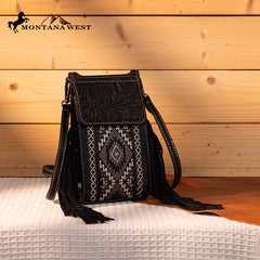 Montana West Tooled Collection Phone Crossbody Bag