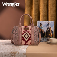 Wrangler Tooled Aztec Pattern Print Concealed Carry Tote Bag