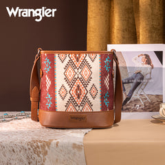 Wrangler Aztec Print Canvas Bucket Bag