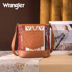 Wrangler Aztec Print Canvas Bucket Bag