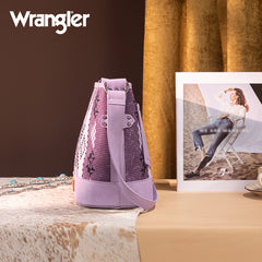 Wrangler Aztec Print Canvas Bucket Bag