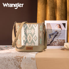 Wrangler Aztec Print Canvas Bucket Bag