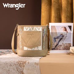 Wrangler Aztec Print Canvas Bucket Bag