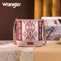 Wrangler Aztec Print Canvas Bucket Bag