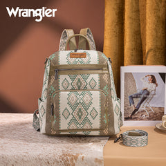 Wrangler Aztec Print Canvas Backpack