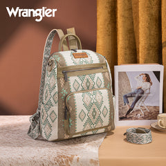 Wrangler Aztec Print Canvas Backpack