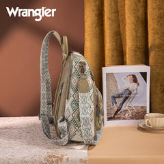Wrangler Aztec Print Canvas Backpack