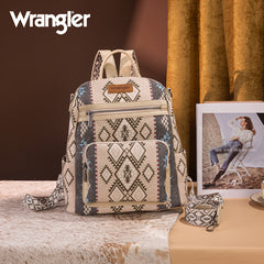 Wrangler Aztec Print Canvas Backpack