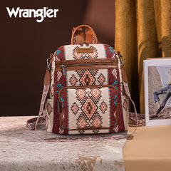 Wrangler Aztec Print Canvas Backpack