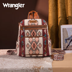 Wrangler Aztec Print Canvas Backpack