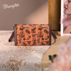 Wrangler Cowboy Print Mini Crossbody Bag