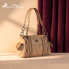 Montana West Diamond Cross Stitch Concealed Carry Satchel