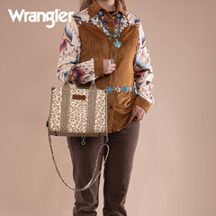 Wrangler Leopard Print Concealed Carry Tote Bag
