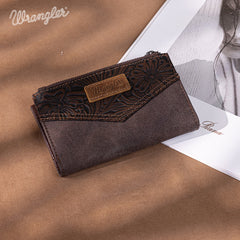 Wrangler V-Shaped Stitching Tooled Collection Wallet