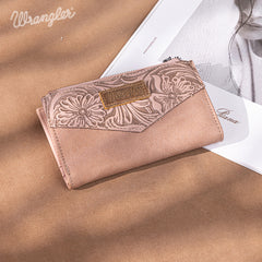 Wrangler V-Shaped Stitching Tooled Collection Wallet