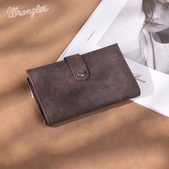 Wrangler V-Shaped Stitching Genuine Leather Wallet