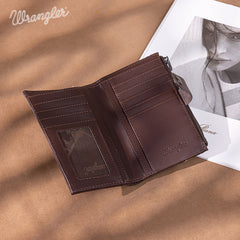 Wrangler V-Shaped Stitching Genuine Leather Wallet