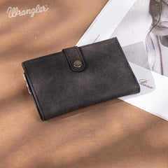 Wrangler V-Shaped Stitching Genuine Leather Wallet