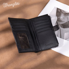 Wrangler V-Shaped Stitching Genuine Leather Wallet