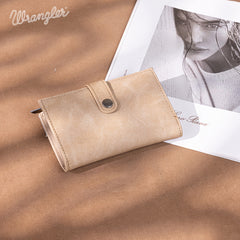 Wrangler V-Shaped Stitching Genuine Leather Wallet