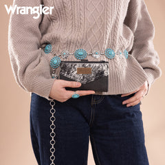 Wrangler V-Shaped Stitching Genuine Leather Wallet