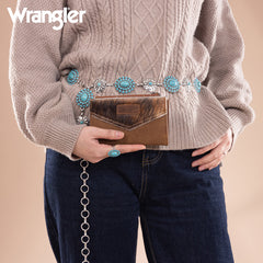 Wrangler V-Shaped Stitching Genuine Leather Wallet