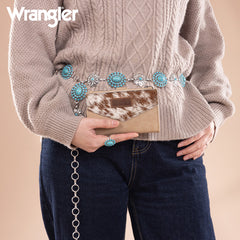 Wrangler V-Shaped Stitching Genuine Leather Wallet