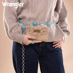 Wrangler V-Shaped Stitching Tooled Collection Wallet