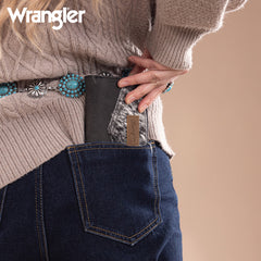 Wrangler V-Shaped Stitching Genuine Leather Wallet