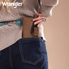 Wrangler V-Shaped Stitching Genuine Leather Wallet