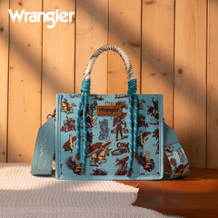 Wrangler Southwestern Print Rope Tote Bag