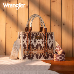 Wrangler Southwestern Print Rope Tote Bag