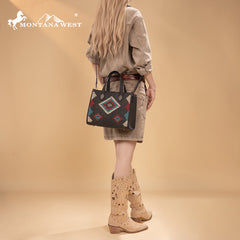 Montana West Aztec Collection Tote/Crossbody Set