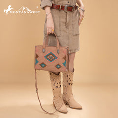 Montana West Aztec Collection Tote/Crossbody Set