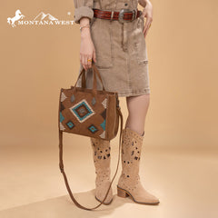 Montana West Aztec Collection Tote/Crossbody Set