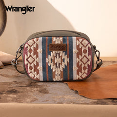 Wrangler Sherpa Aztec Canvas Crossbody