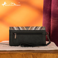 Montana West Tooled Aztec Collection Wallet