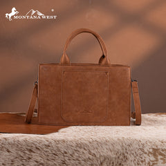 Montana West Floral Tooled Tote Bag