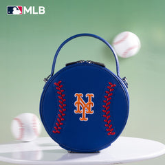 MLB New York Mets Leather Circle Crossbody Bag