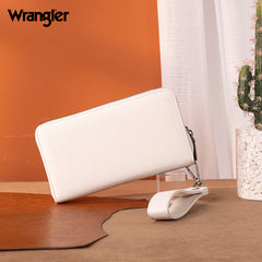 Wrangler Dual Zipper Compartment Large Wallet