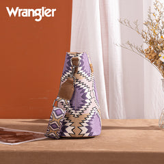 Wrangler Aztec Distressed Print Dual Sided Print Crossbody