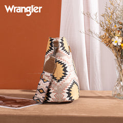 Wrangler Aztec Distressed Print Dual Sided Print Crossbody