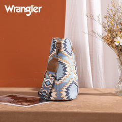 Wrangler Aztec Distressed Print Dual Sided Print Crossbody