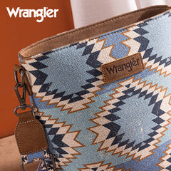 Wrangler Aztec Distressed Print Dual Sided Print Crossbody