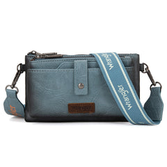 Wrangler Dual Zipper Compartment Crossbody Bag
