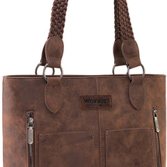 Wrangler Braided Detail Multi Pockets Concealed Carry Tote