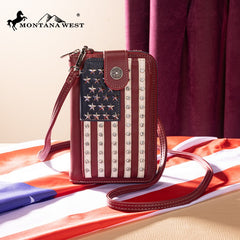 Montana West Western American Pride Phone Case Crossbody Wallet
