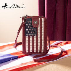 Montana West Western American Pride Phone Case Crossbody Wallet