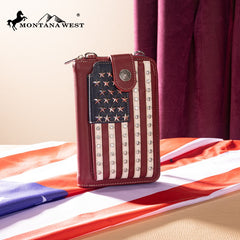 Montana West Western American Pride Phone Case Crossbody Wallet